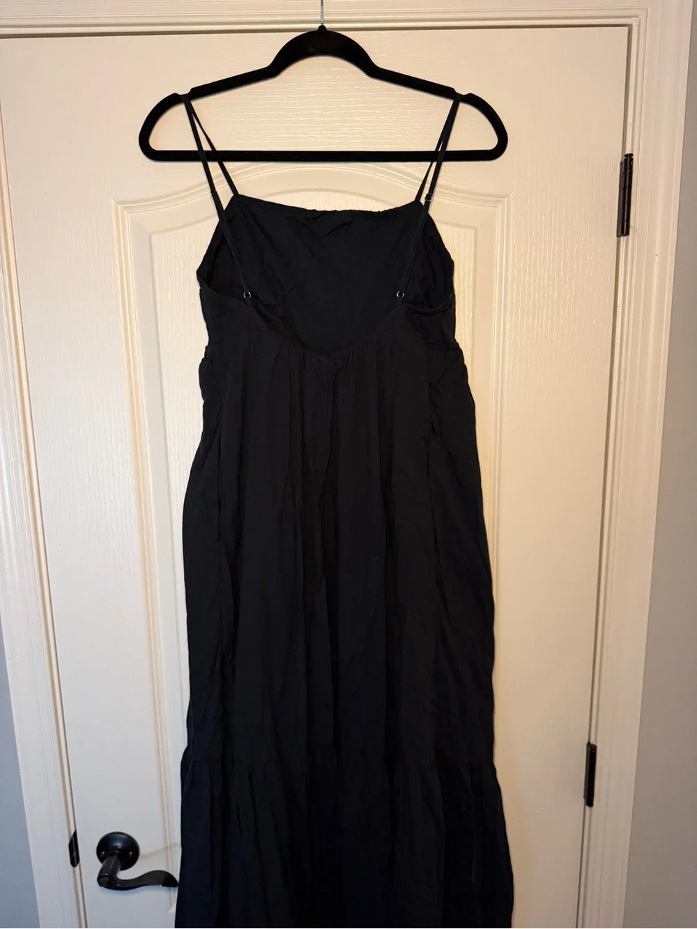 Abercrombie & Fitch Black Maxi Dress with Spaghetti Straps
